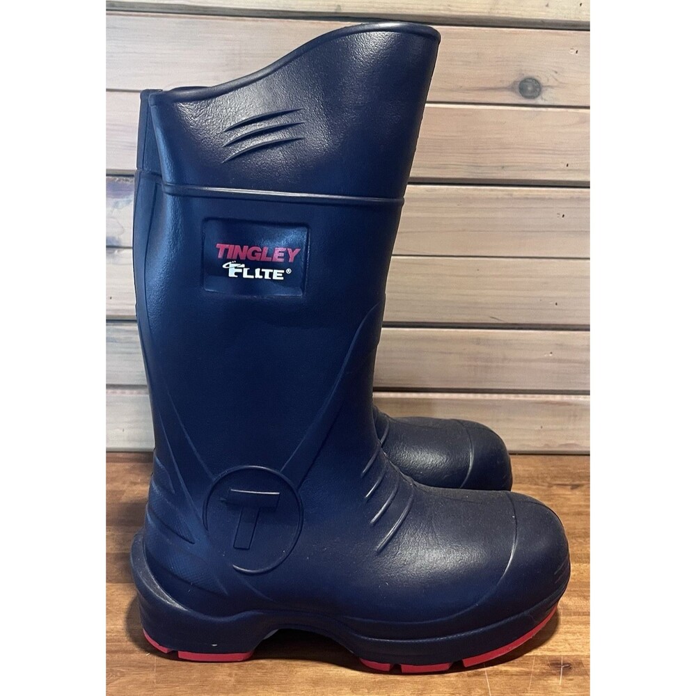 Tingley Flite 26256 Unisex M 5 W 7 Safety Toe Blue Boots w/ Chevron-Plus Outsole